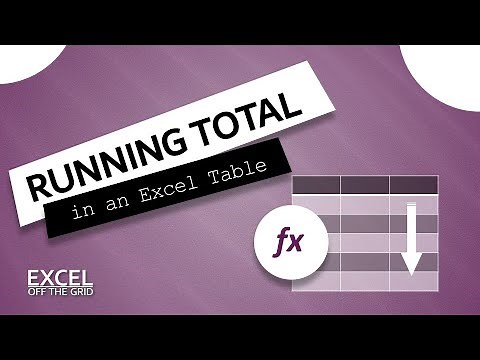 Running total in an Excel Table | Excel Off The Grid