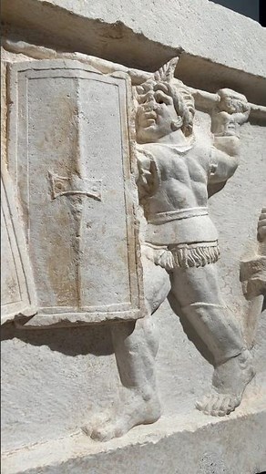 The oldest depiction of Gladiators fighting #gladiator #roman #history #archaeology #warrior #rome