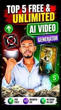 Top 5 FREE UNLIMITED AI Video Generator | ai video kaise banaye free mein | Text-to-Video AI