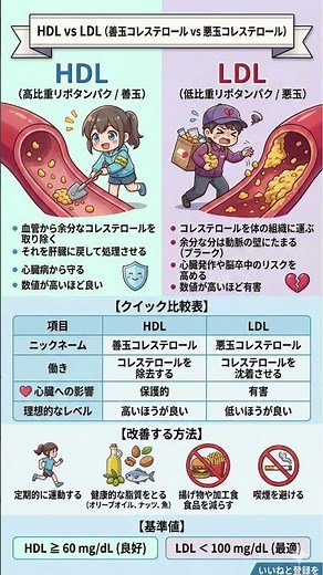 【コレステロールの正体】善玉(HDL)と悪玉(LDL)の違いを徹底図解！血管が詰まる原因と、一生サラサラを保つための「5つの生活習慣」