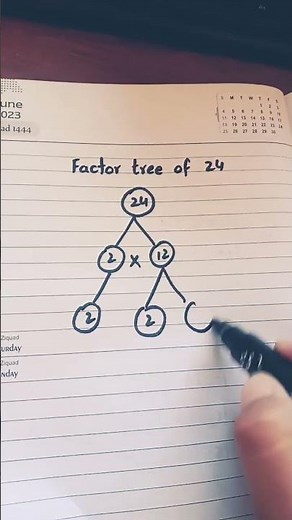 factor tree of 24 #factortree #mathpuzzle #maths #mathematics #mathgames