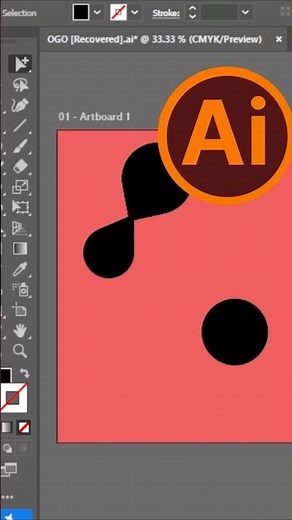 Illustrator Magic: Master Compound Path + Pen Tool in Minutes! #findthedifference #creativityfound