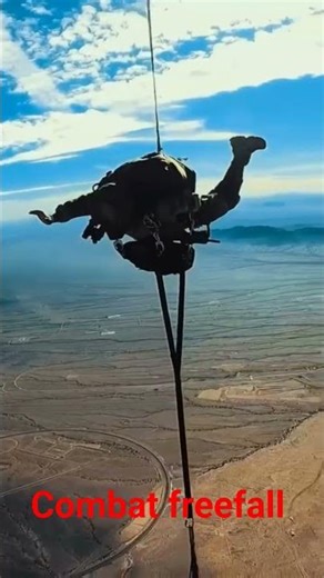 Combat Freefall is a high-altitude military parachuting technique used #parachutes #flyingmotion