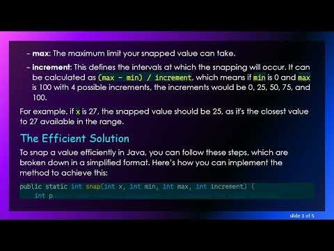 How to Snap a Value Between a Minimum and Maximum in Java