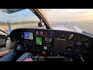 Cessna 414AW RAM Cockpit view departing Longon Biggin Hill EGKB