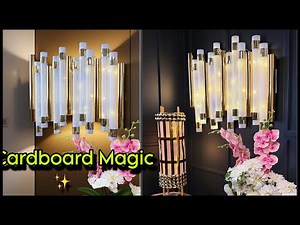 Cardboard Magic | Luxury Wall Light DIY Using Drawer Liner