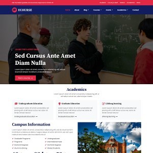 Education Course Website Template Html - TemplateOnWeb