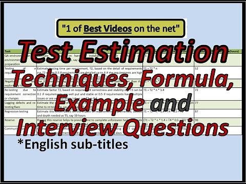 Test Estimation Techniques - Test Estimation Template-Test Estimation Interview Questions-Estimation