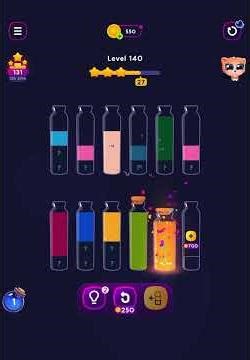 Get Color Level 140 Water Sort Puzzle Solution Walkthrough #getcolor #watersortpuzzle