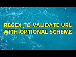 RegEx to Validate URL with optional Scheme (4 Solutions!!)