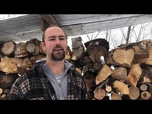 Splitting firewood with the Stickler wood splitter on difficult logs | Frugal Landlord