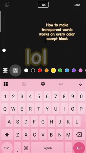how to make transparent words