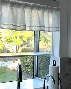 Custom Made Linen Window Valance: Cottage Farmhouse Style - Country Casual Great Shabby Chic Look - Made in USA - Etsy