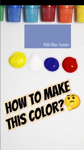 Perfect Wild Blue Yonder using primary colors!🎨 #ColorMixing #WildBlueYonder #shorts