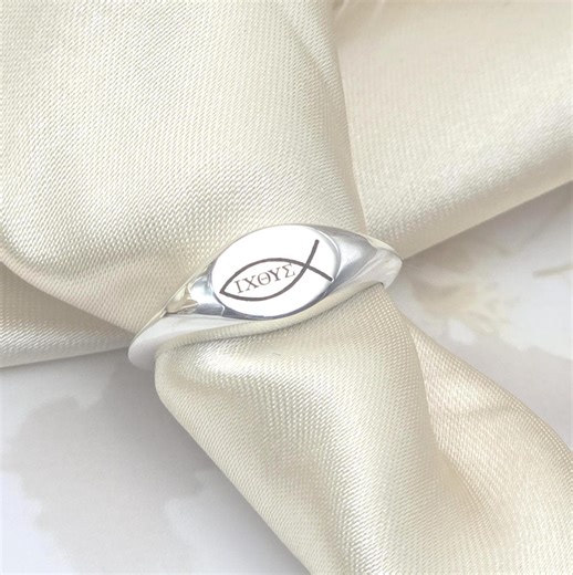 Sterling Silver Christian Fish Ring, Religious Jewelry, Ichthus Ring, Christmas Gifts, Silver Fish Ring, Jesus Fish Ring, Women Silver Ring - Etsy