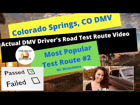 *ACTUAL TEST ROUTE* Colorado Springs, CO DMV Driving Route #1 Behind The Wheel Drivers License Road