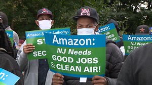 Protest over Amazon air cargo facility at Newark airport | Video | NJ Spotlight News