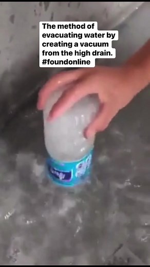 The method of evacuating water by creating a vacuum from the high drain.#foundonline | SMART Masonry