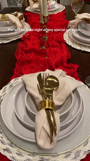 Elevate every meal with this 30-piece stainless steel cutlery set. Mirror-polished with a luxurious gold finish, designed for 6 servings. Durable, dishwasher-safe, and perfect for everyday dining or special occasions. #tiktokshop #fyp #cutleryset #cutlery #kitchenhacks