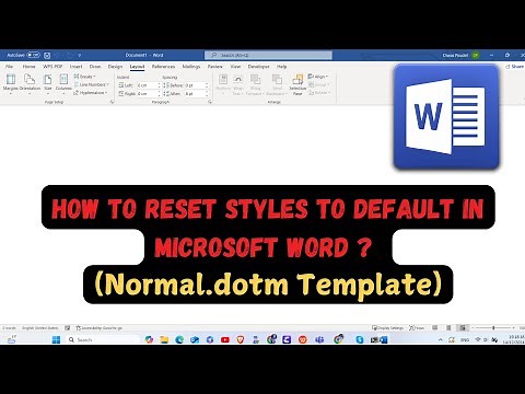 How to Reset Styles to Default in Microsoft Word ? (Normal.dotm Template)