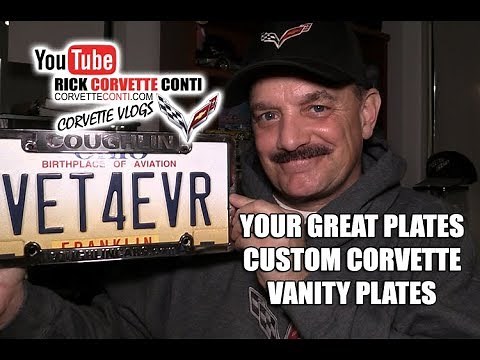 GREAT CUSTOM CORVETTE LICENSE PLATES ~ VANITY PLATES