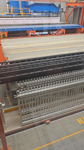 Telescopic security gates getting ready to pretreat here at EasyGates purpose build powdercoating plant. | EasyGate NZ