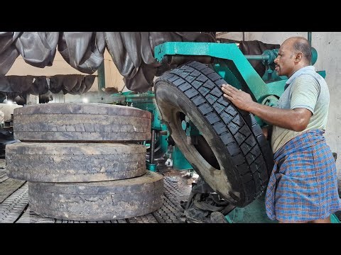 Incredible Retreading Process of Old Big Tires | Retreading Old Tires To New Look