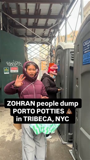 What’s going on Zohran/NYC?! Why do these peope have personal porta potties with their own lock and keys? Is it for the protestors and completely planned? Hmmm.
