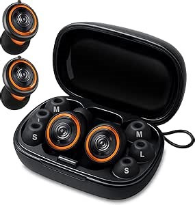 Ear Plugs for Sleeping Noise Cancelling with 50dB NRR - 3 Adjustable Noise Reduction Levels - Soft Reusable Silicone Hearing Protection Earplugs for Sleep, Work, Travel - 8 Ear Tips in S/M/L (Black)