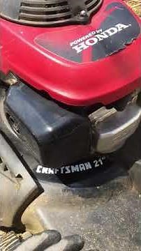 Craftsman Honda powered oil change push mower