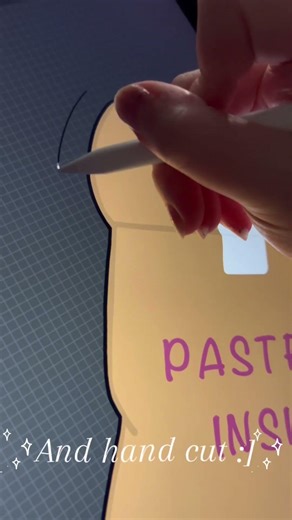 Sticker process, hand drawn and hand cut too👀🤍 which one do you like?👀 #smallbusiness #stickers