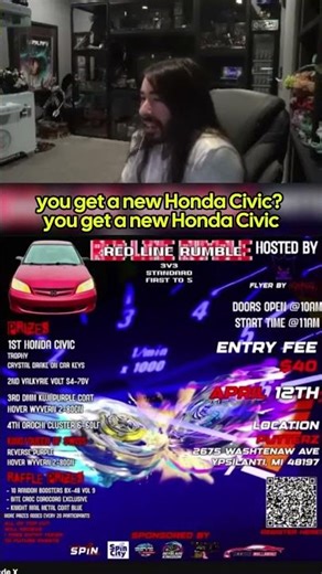 MoistCr1tikal reacts to Beyblade competition #beyblade #penguinz0 #moistcritikal