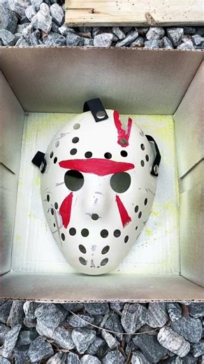 Adding the Final Touches to my Jason mask. #fridaythe13th #hockeymask #jasonuniverse