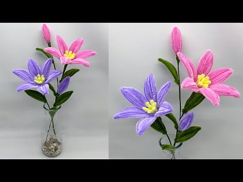 DIY | How to Make Lily Flowers from Mercy Feather Wire | Simple Feather Wire Flowers