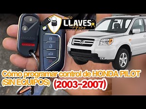 Como programar control remoto de cualquier honda totalmente manual