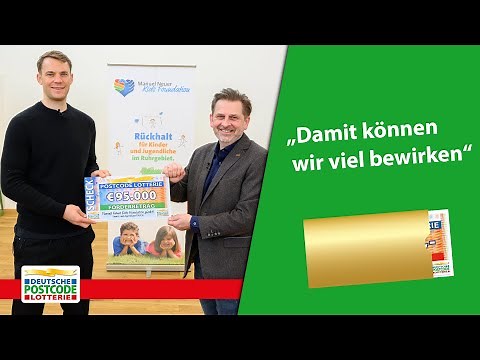 #PostcodeEffekt – Ein großer Scheck für die Manuel Neuer Kids Foundation