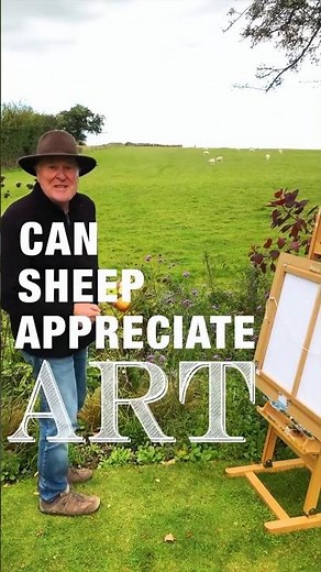 Sheep Art Critique 🐑 Dorset's Toughest Critic! #painting #shorts #art