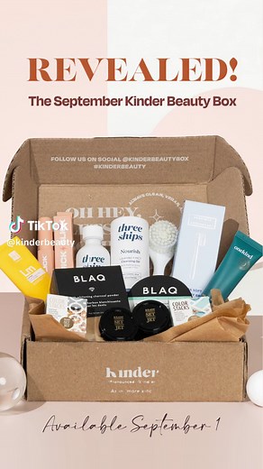 The September Kinder Beauty Box is 🤯🫶💕 AVAILABLE SEPTEMBER 1 #comingsoon #kinderbeautybox #subscriptionbox #unboxing #bestdeal #bestfaceforward #revealed