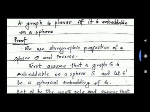 SPHERICAL EMBEDDING AND STEREOGRAPHIC PROJECTION ||PLANAR GRAPHS || GRAPH THEORY