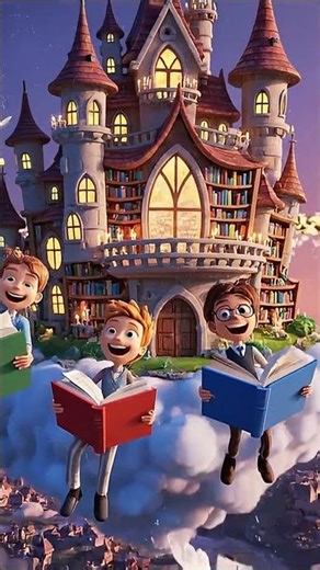 Flying Library Song 📚✈️ Dragon cartoon | Reading Song for Kids | #Shorts | Popo TV