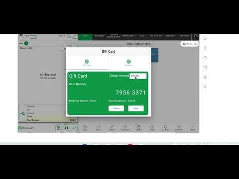 Activating a gift card and checking the Balance