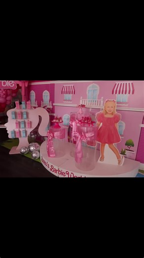 Barbies world set up featuring pur treats Icecream cakes mini oreo cakes and barbie biscuits 💖💖 #barbie #barbiegirl #foryou #barbieworld #pink #cute #fyp #explore #kent #london