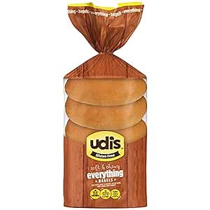 Udi's Gluten Free Everything Bagels, Frozen, 13.9 oz