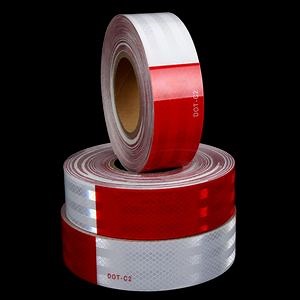 [Hot Item] Red and White Super Intensity DOT-C2 Safety Marking Reflective Tape for Trucks, Trailers