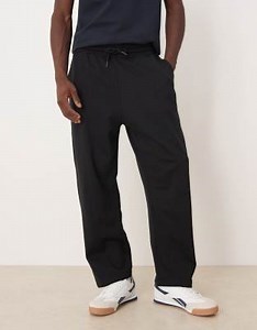 ASOS DESIGN oversized joggers with pin tuck detail in black | ASOS