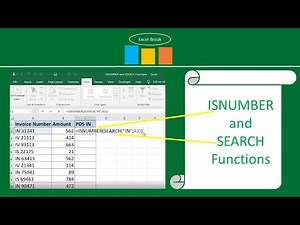 Learn ISNUMBER and SEARCH excel functions