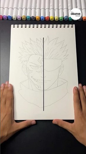 Sukuna vs Gojo Epic Drawing | Jujutsu Kaisen Art #shorts