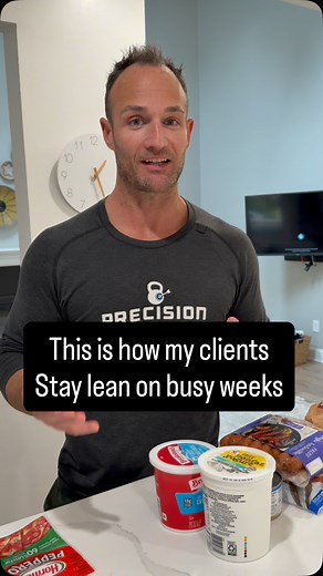 Most people think fat loss fails because they “can’t stay consistent.” Truth is… their fridge is set up to make them fail. My clients check in on Mondays and half of them say the same thing: “Mike, last week was chaos. I didn’t prep.” Cool. I don’t need perfect. I need you to have protein you can eat in 10 seconds. Chicken sausage. Deli turkey. Canned chicken. Greek yogurt. Cottage cheese. No cooking. No excuses. Just open and eat. That’s how adults hit protein. If every time you’re hungry you c
