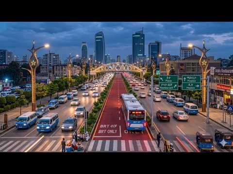 You’re walking through the NEW Addis Ababa at night: #POV #AddisAbaba #Ethiopia #TravelGuide #City
