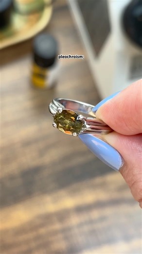 Guess the color-changing gemstone! #mjvjewelry #estate jewelry #gemology